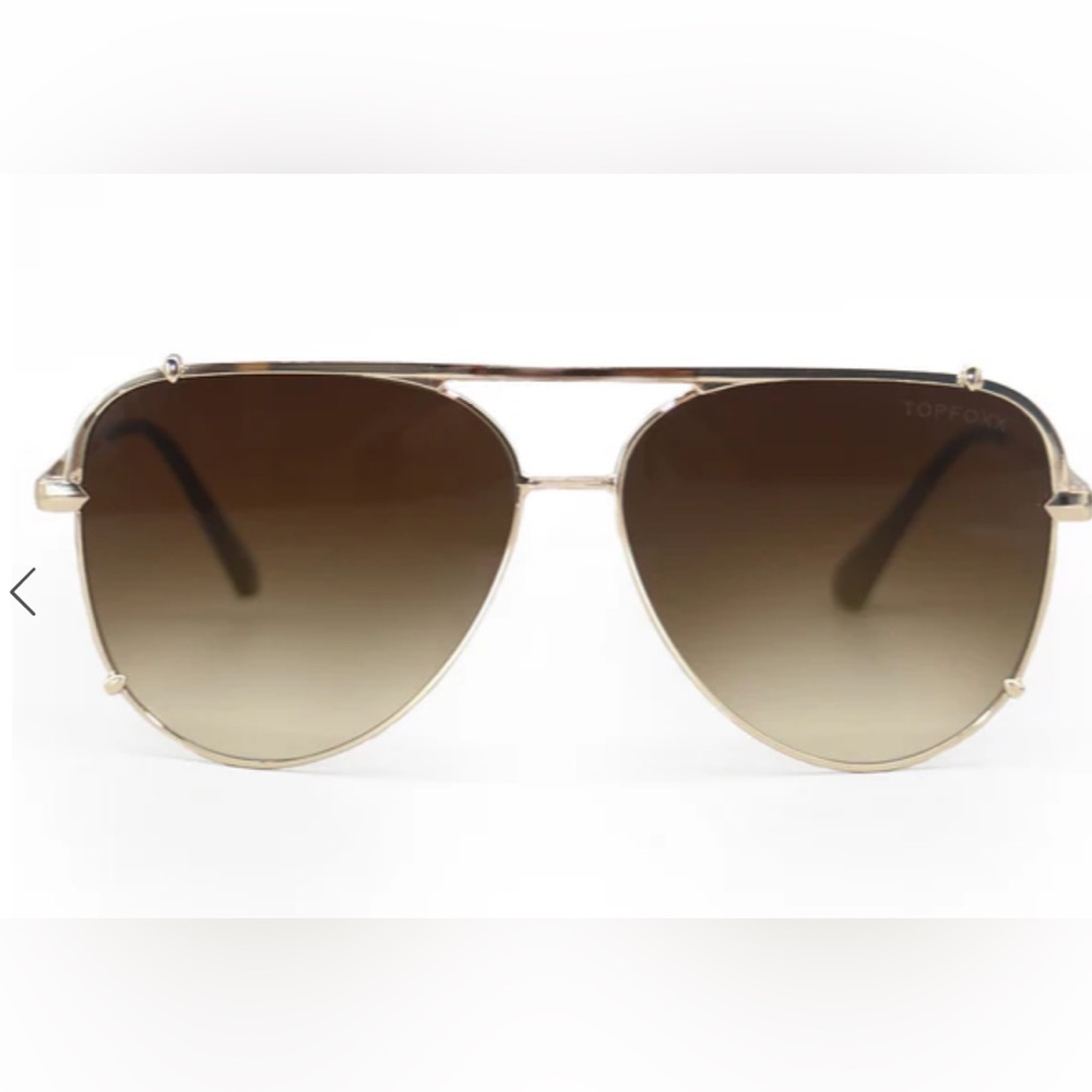 Topfoxx Gold Aviator Sunglasses